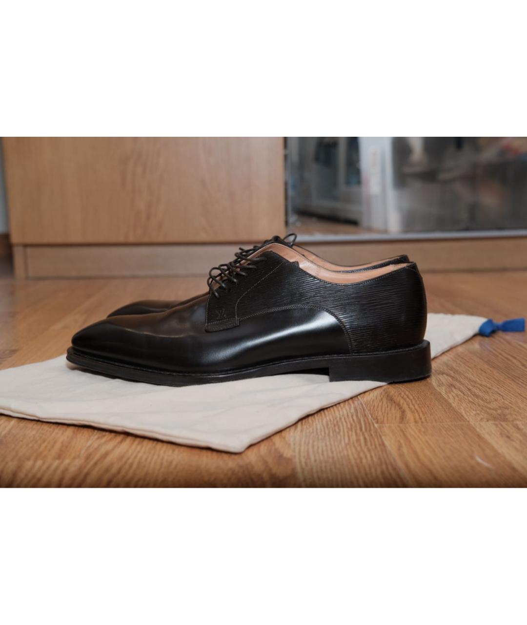 LOUIS VUITTON Черные кожаные туфли, фото 9