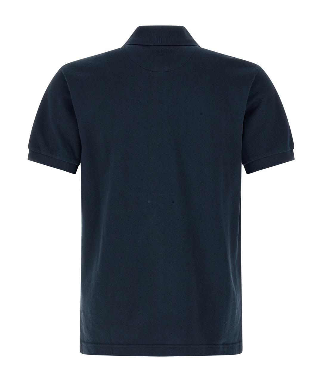 KENZO Синее хлопковое поло с коротким рукавом, фото 2