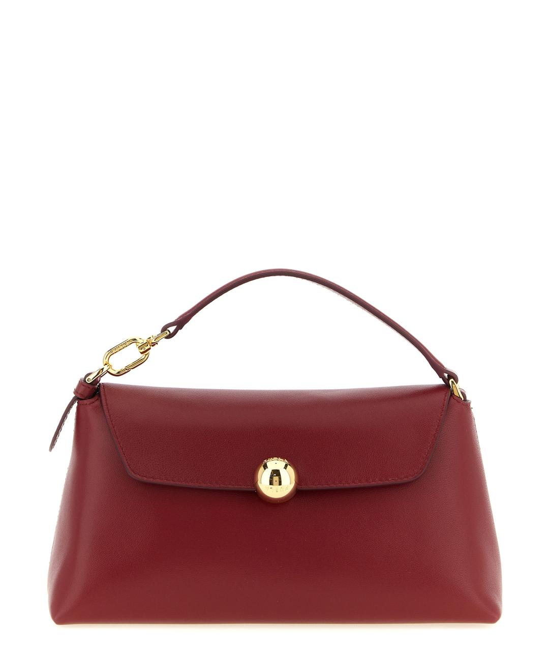 FURLA Бордовая кожаная сумка через плечо, фото 1