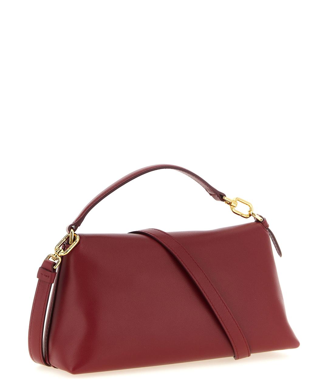 FURLA Бордовая кожаная сумка через плечо, фото 2