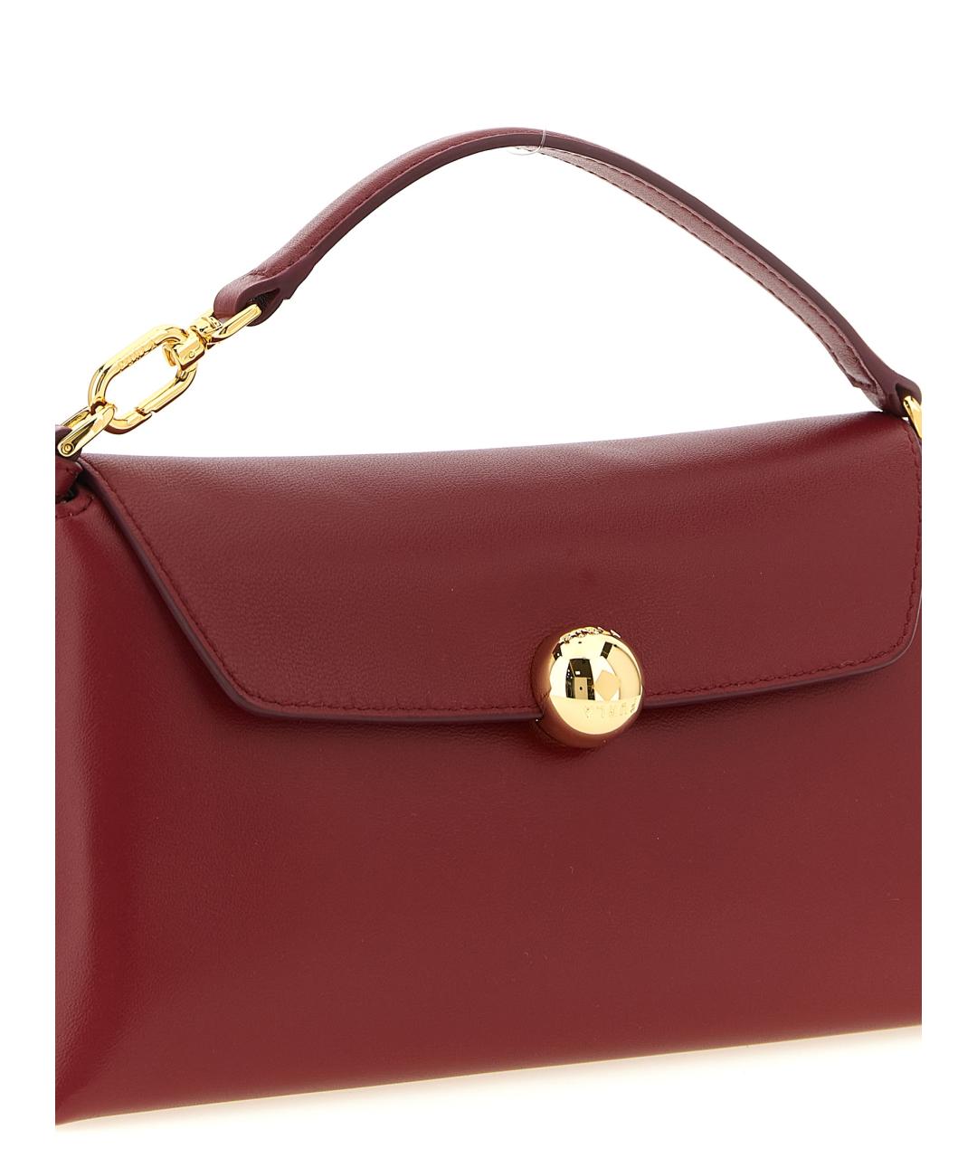FURLA Бордовая кожаная сумка через плечо, фото 3