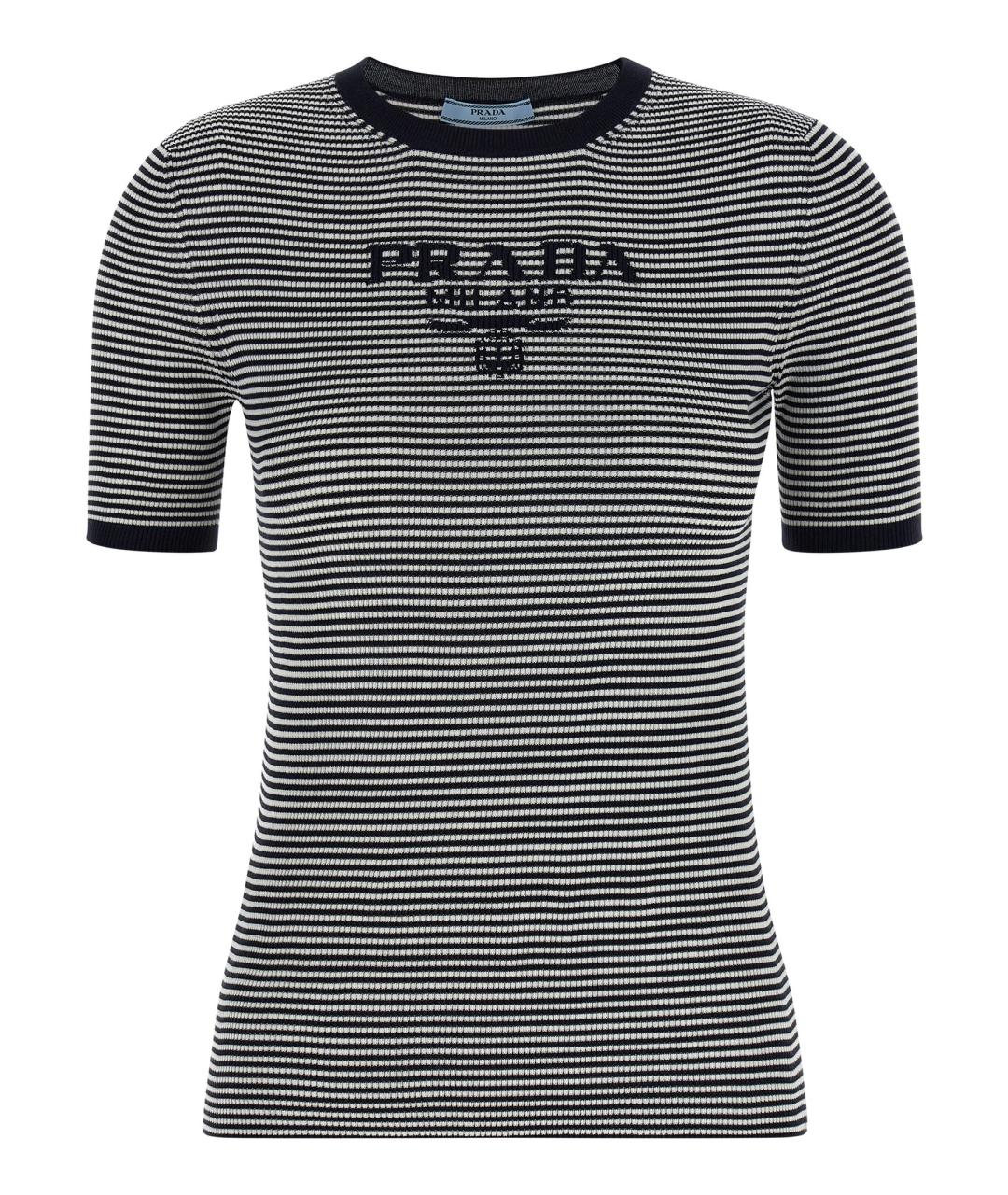 PRADA Мульти шелковая футболка, фото 1