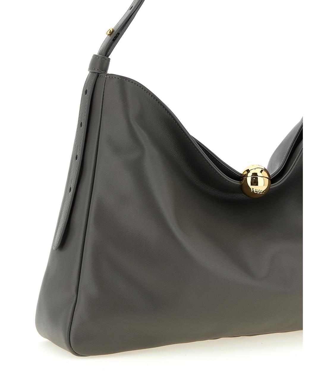 FURLA Серая кожаная сумка через плечо, фото 3