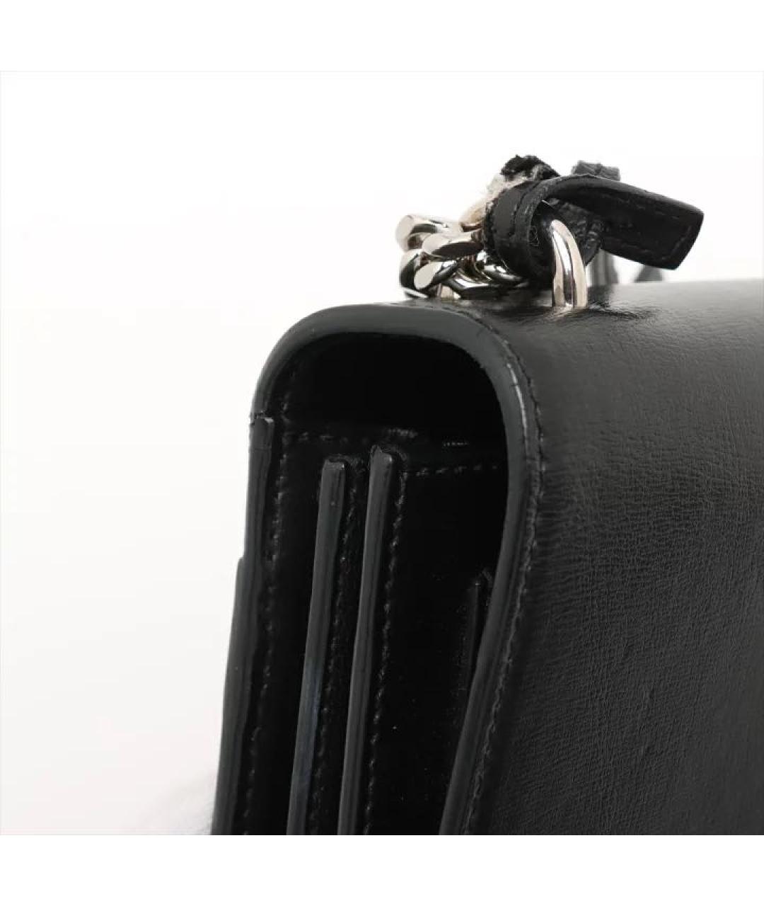 SAINT LAURENT Черная кожаная сумка через плечо, фото 7