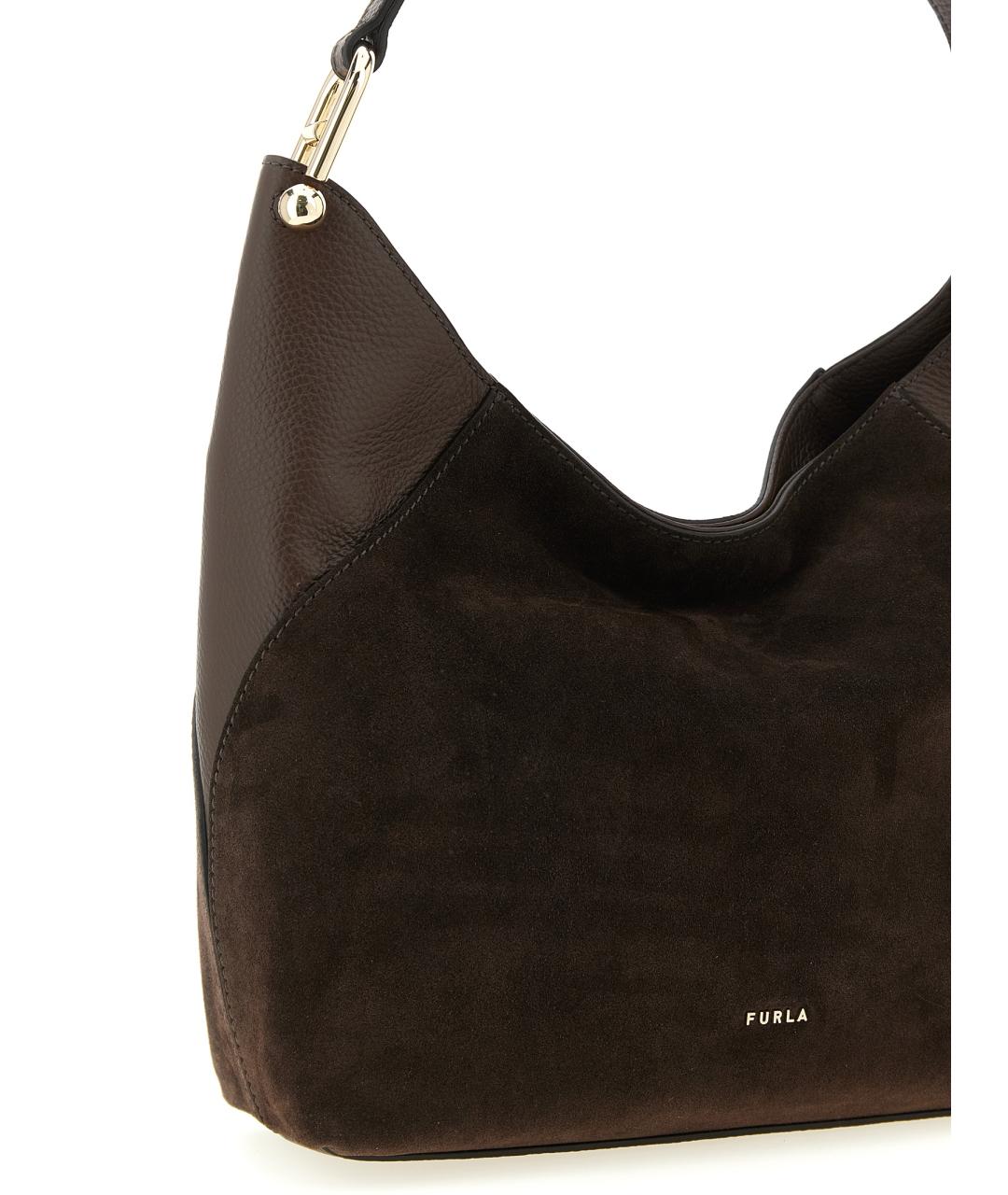 FURLA Коричневая замшевая сумка через плечо, фото 3