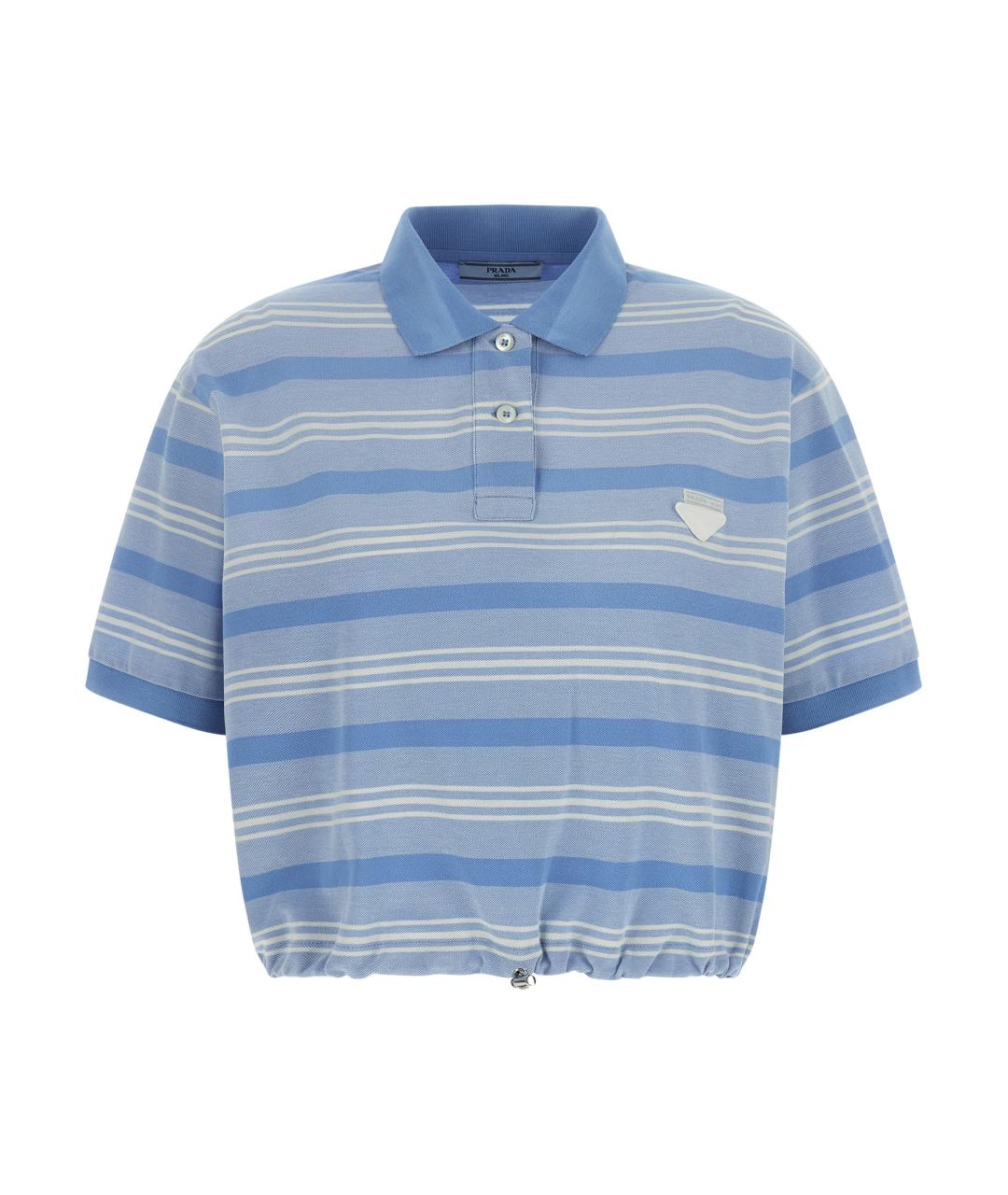 PRADA Голубая хлопковая футболка, фото 1