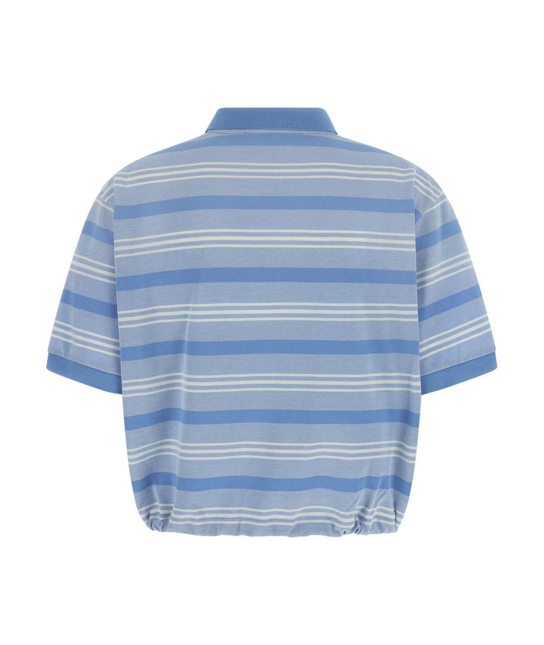 PRADA Голубая хлопковая футболка, фото 2