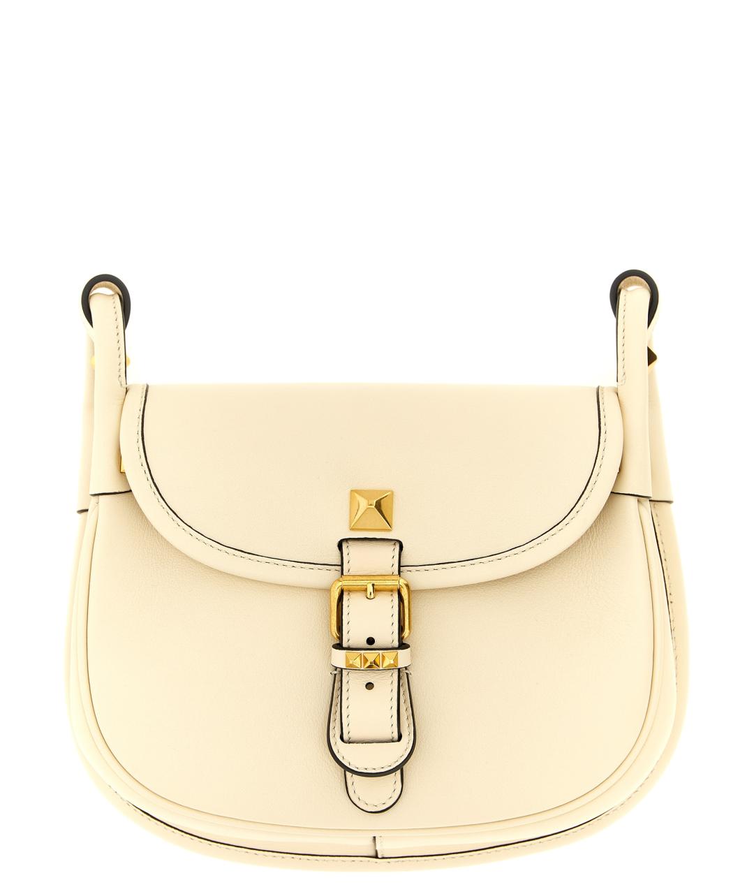 VALENTINO Бежевая кожаная сумка через плечо, фото 1