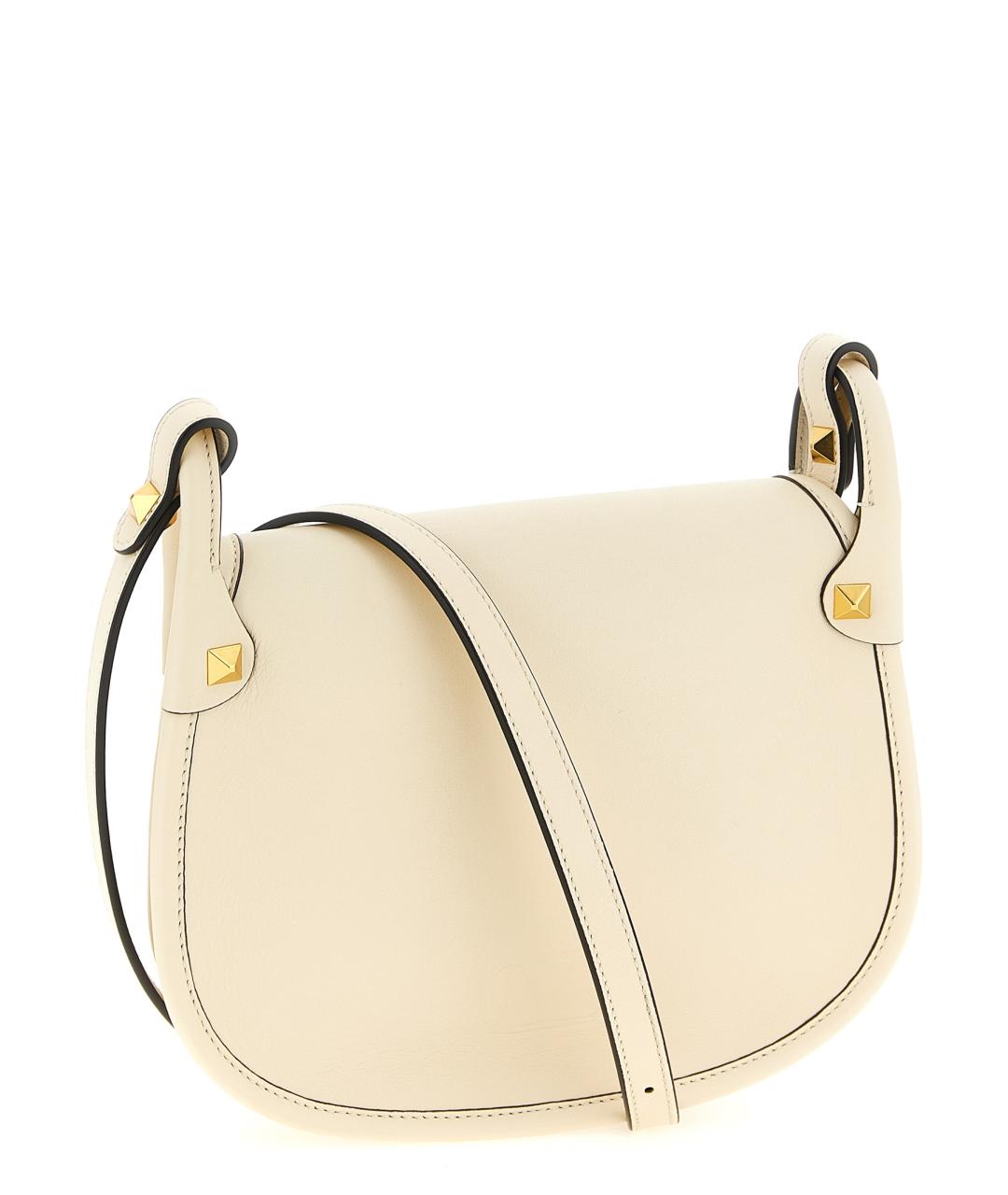 VALENTINO Бежевая кожаная сумка через плечо, фото 2