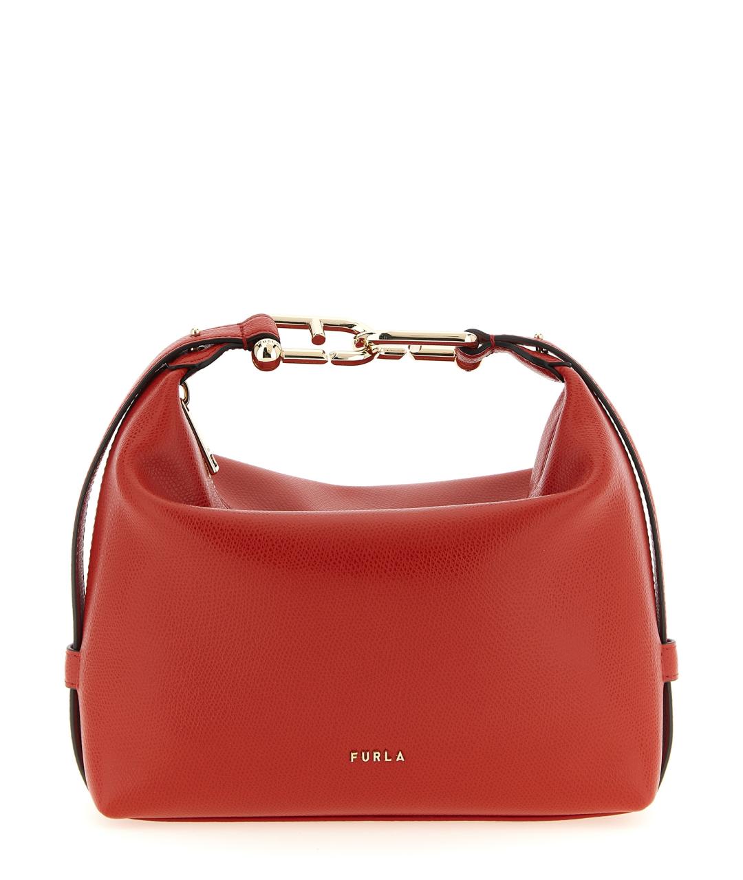 FURLA Красная кожаная сумка через плечо, фото 1