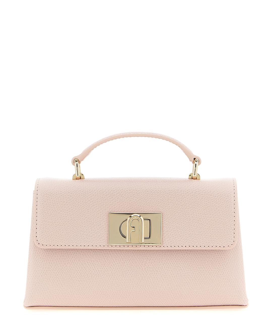 FURLA Розовая кожаная сумка через плечо, фото 1