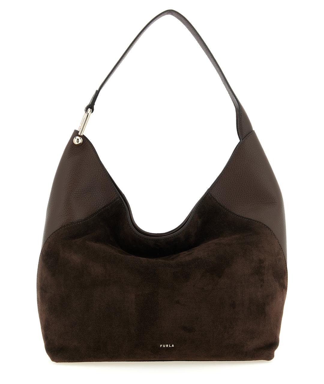 FURLA Коричневая замшевая сумка через плечо, фото 1