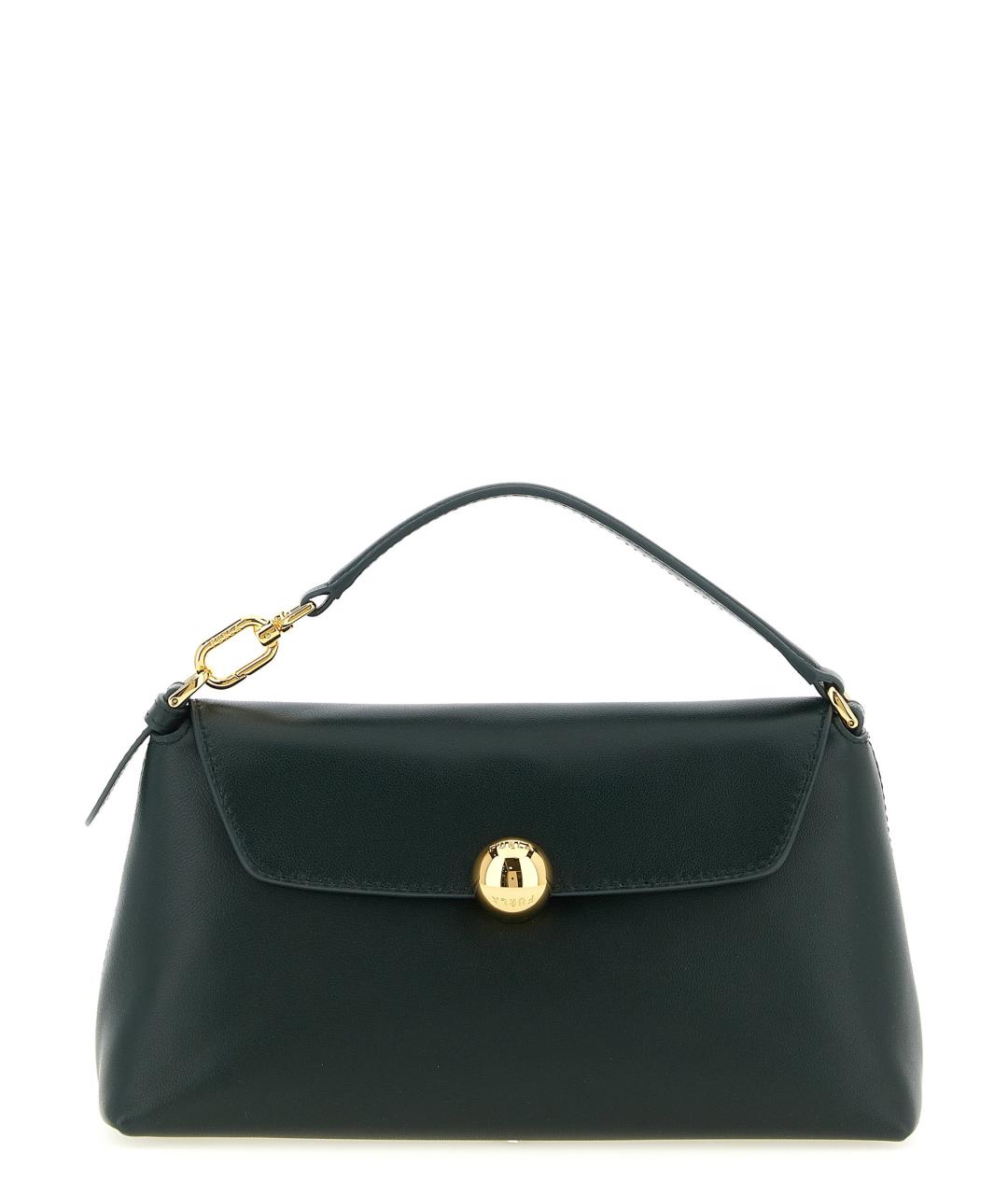 FURLA Зеленая кожаная сумка через плечо, фото 1