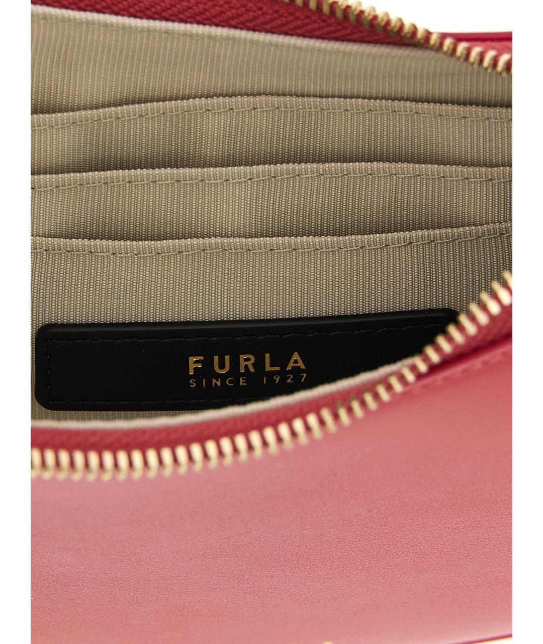 FURLA Фуксия кожаная сумка через плечо, фото 4