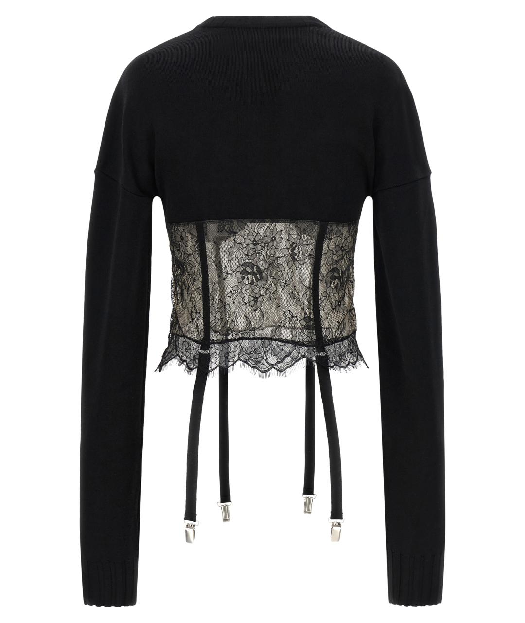 GIUSEPPE DI MORABITO Черный вискозный джемпер / свитер, фото 2