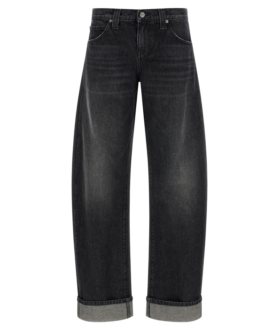 KHAITE Серые хлопковые прямые джинсы, фото 1