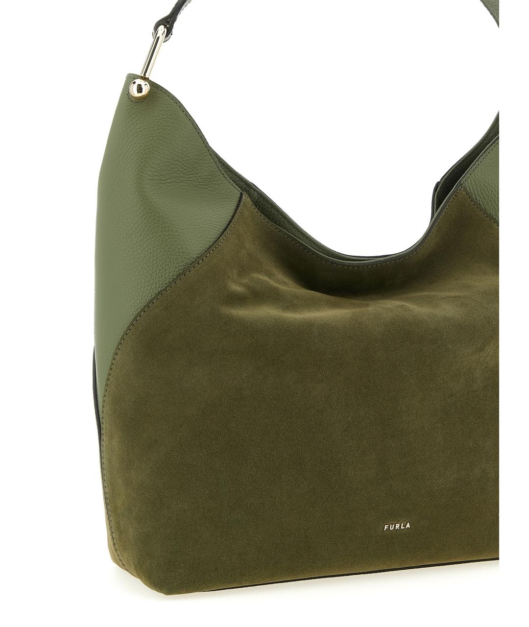 FURLA Зеленая замшевая сумка через плечо, фото 3