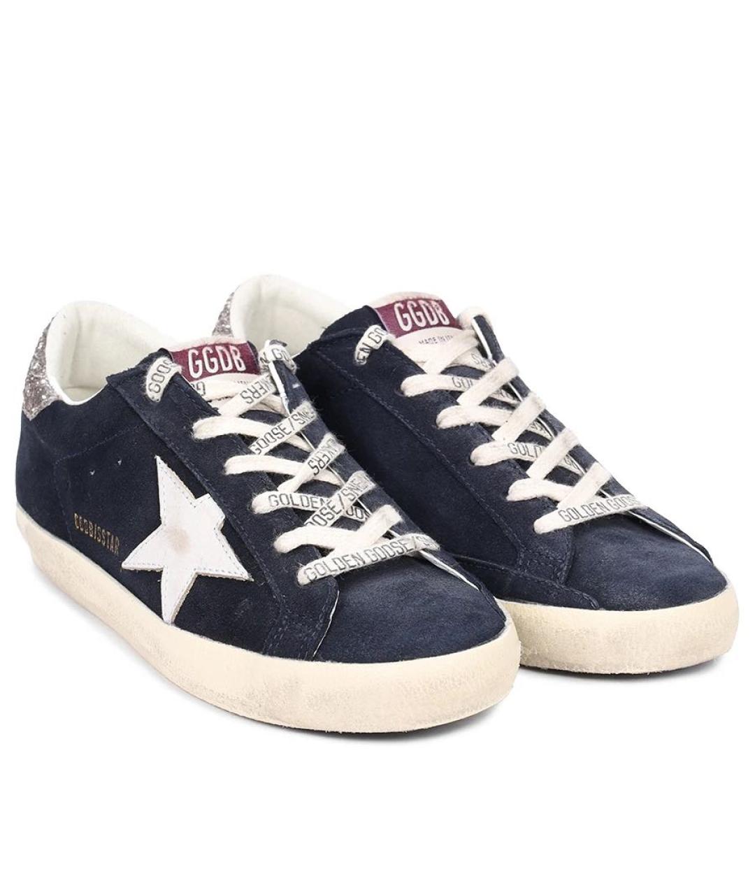 GOLDEN GOOSE DELUXE BRAND Темно-синие замшевые кеды, фото 3