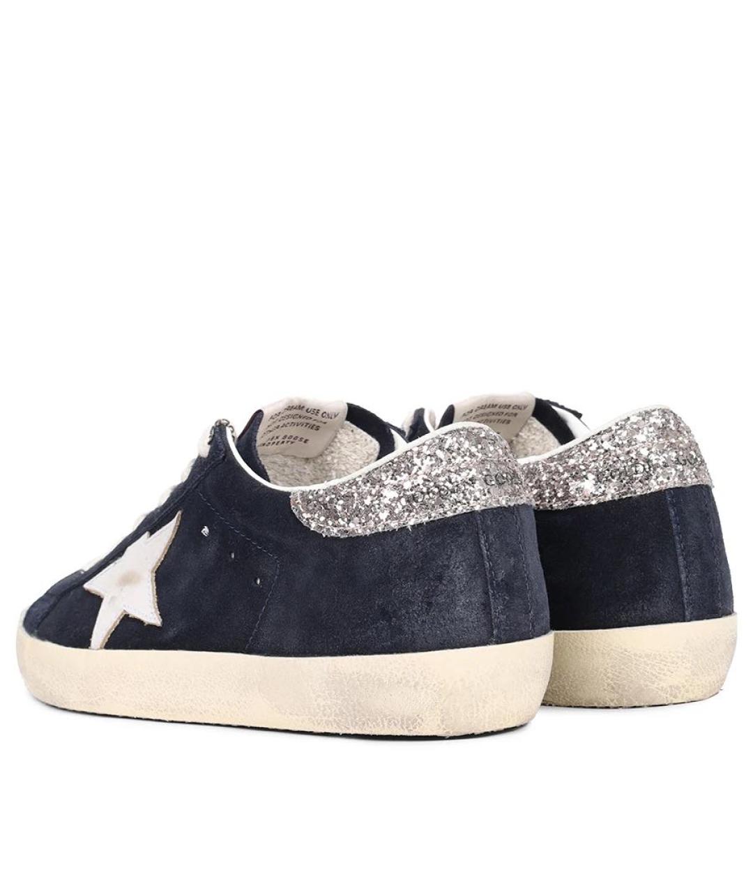 GOLDEN GOOSE DELUXE BRAND Темно-синие замшевые кеды, фото 4