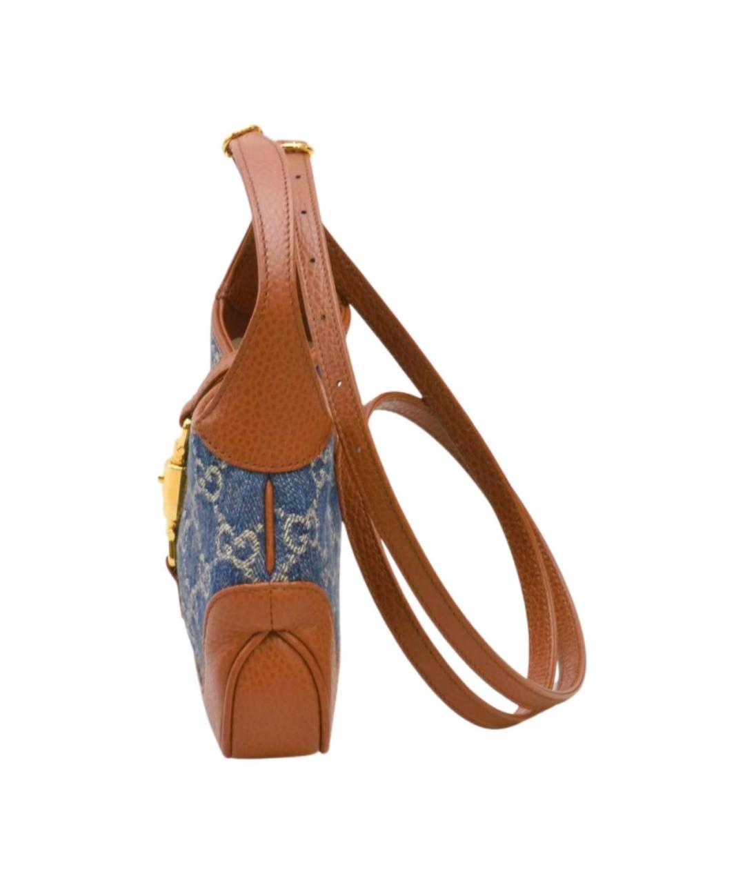 GUCCI Синяя кожаная сумка через плечо, фото 2