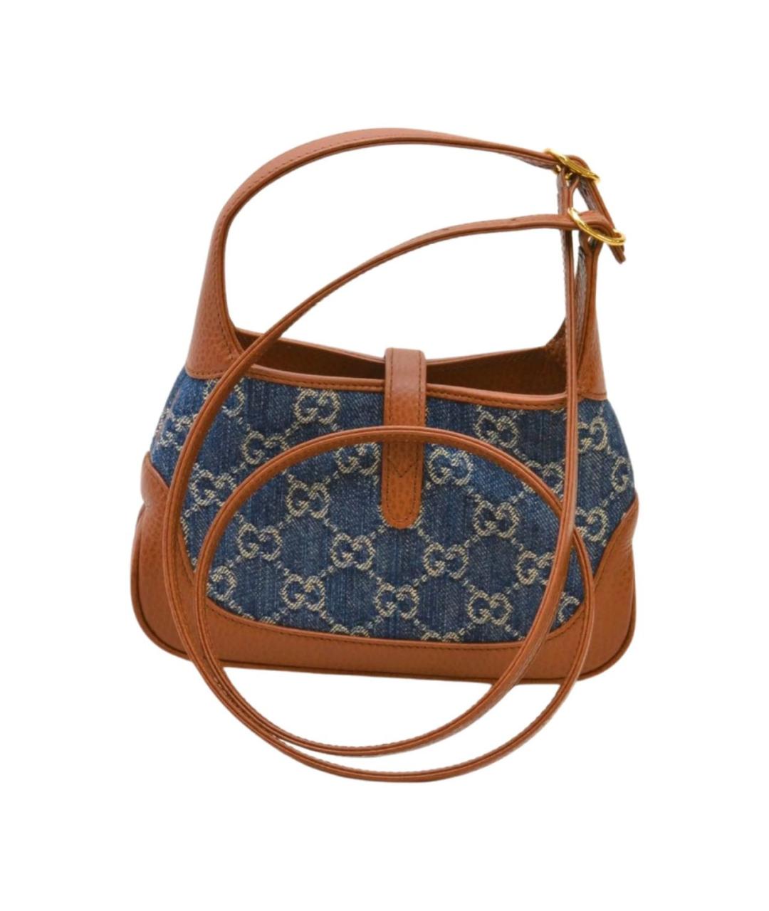 GUCCI Синяя кожаная сумка через плечо, фото 3