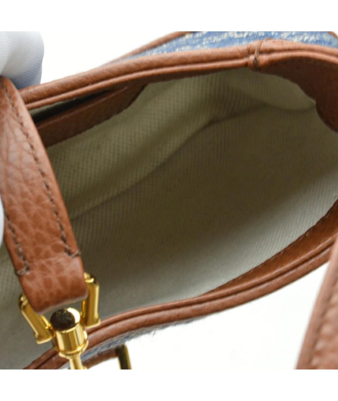 GUCCI Синяя кожаная сумка через плечо, фото 8