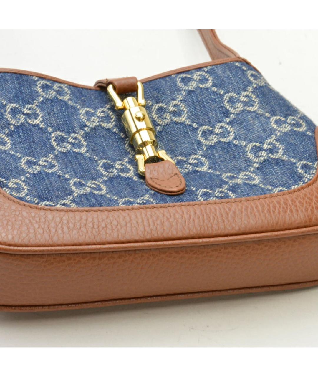 GUCCI Синяя кожаная сумка через плечо, фото 4