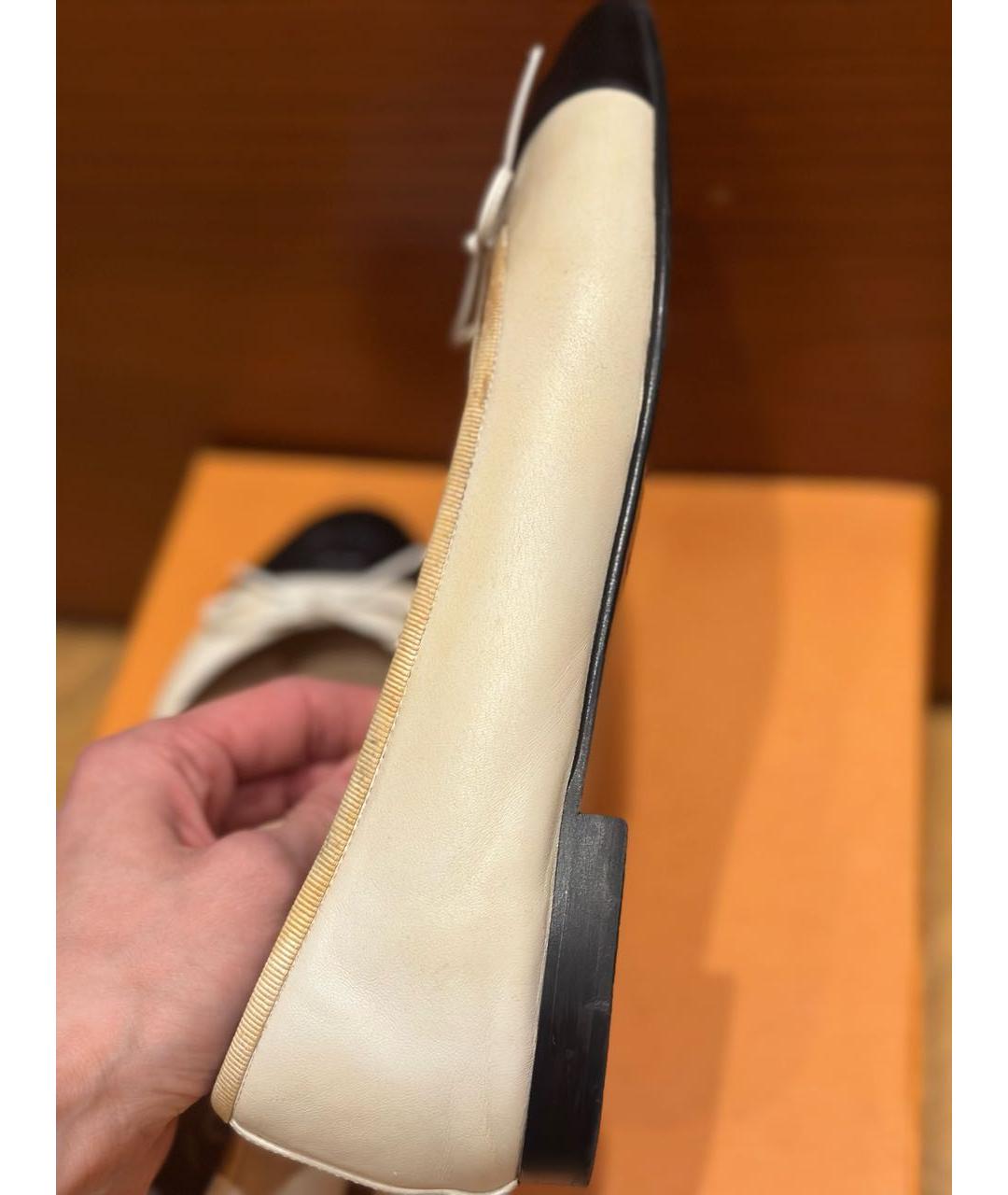 CHANEL Белые кожаные балетки, фото 7