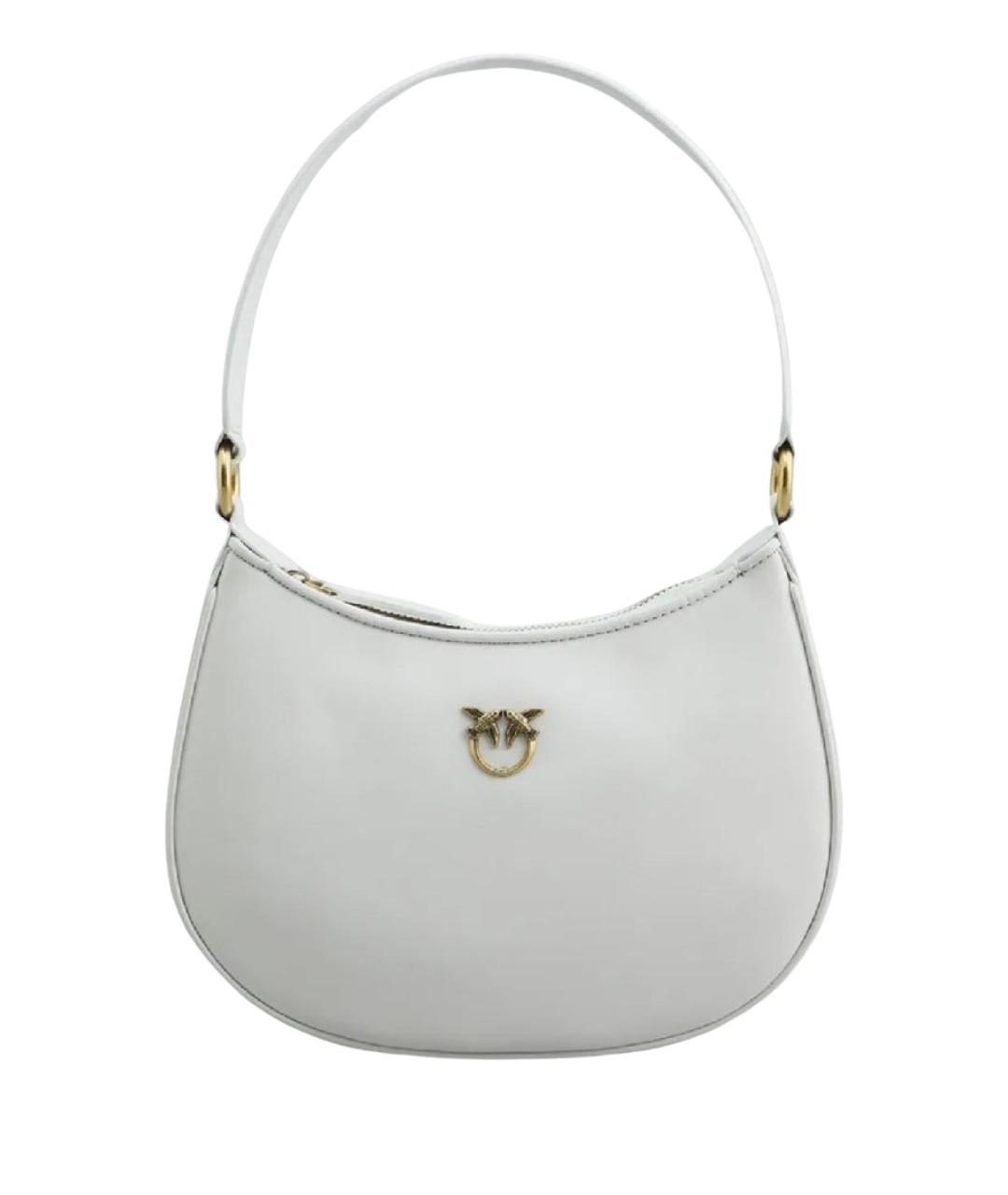 PINKO Белая кожаная сумка через плечо, фото 1