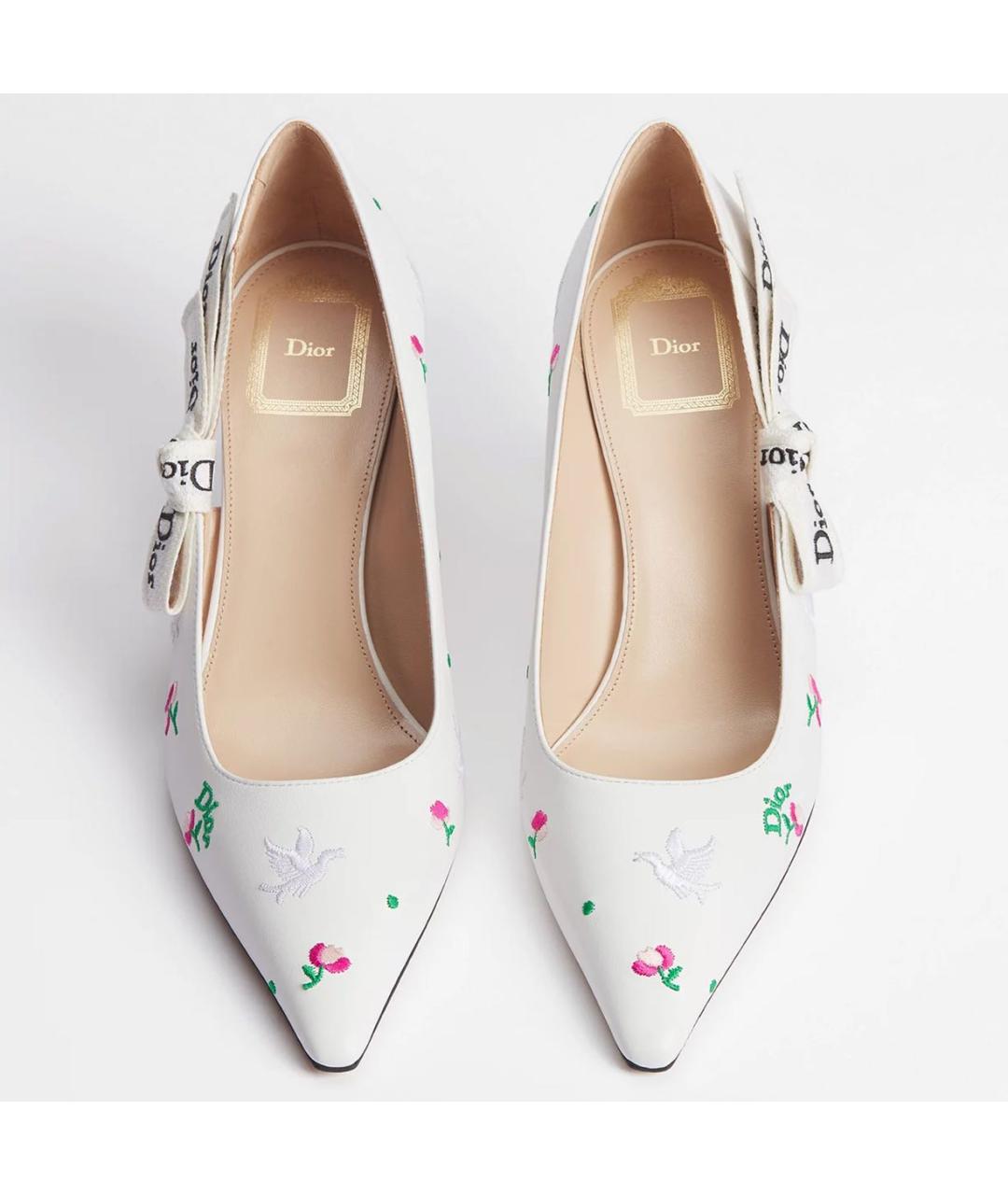 CHRISTIAN DIOR Белые кожаные туфли, фото 3