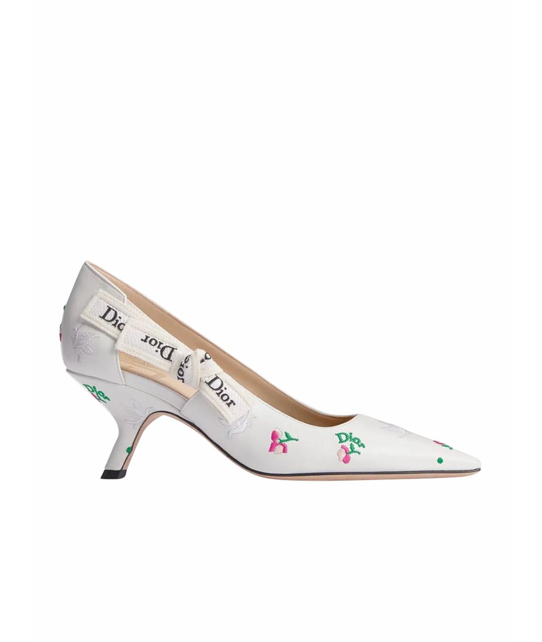 CHRISTIAN DIOR Белые кожаные туфли, фото 1