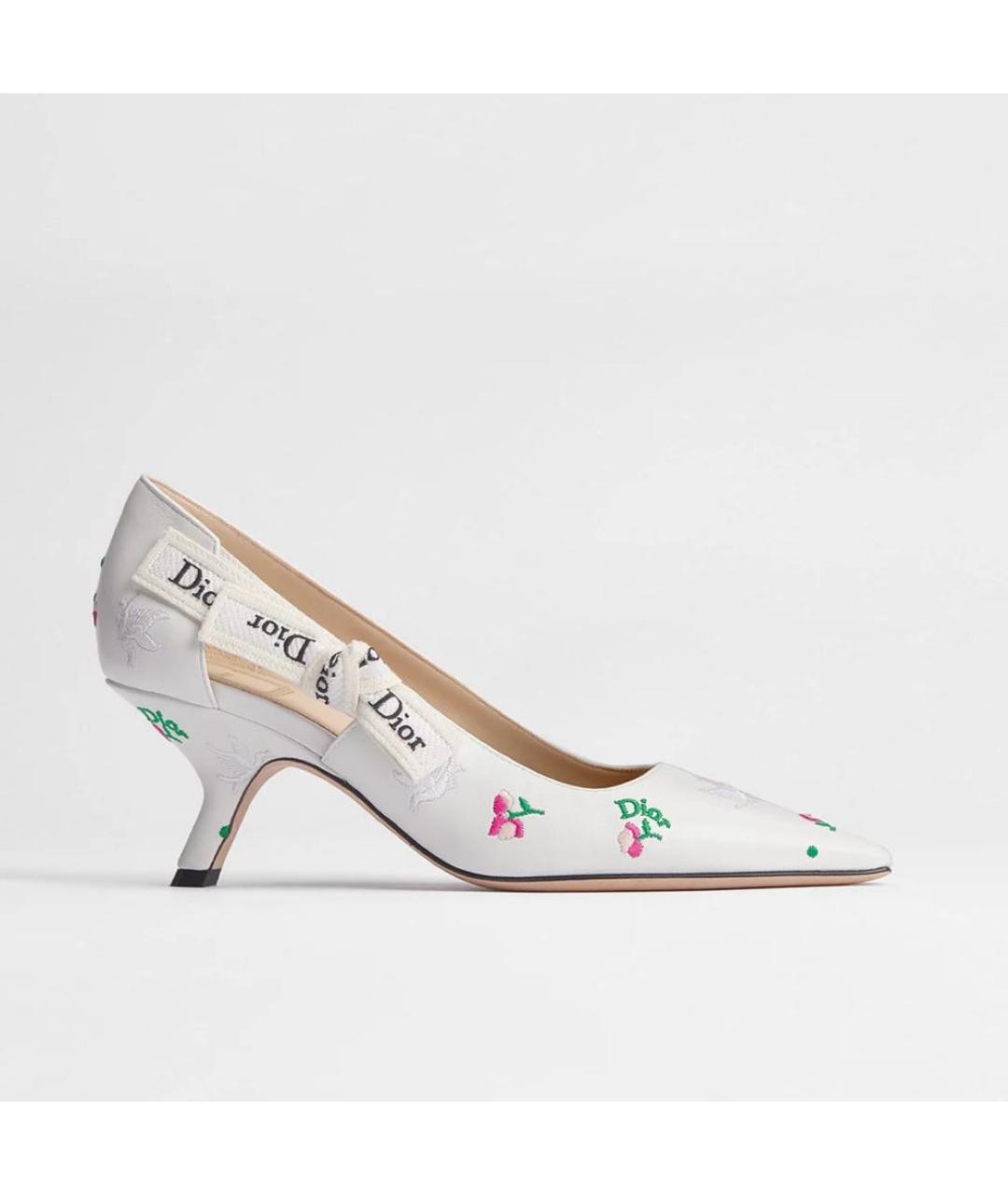 CHRISTIAN DIOR Белые кожаные туфли, фото 4