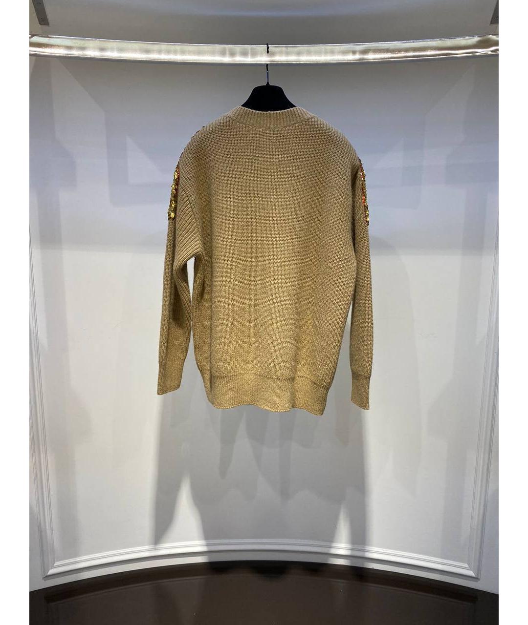 NO. 21 Бежевый шерстяной джемпер / свитер, фото 3