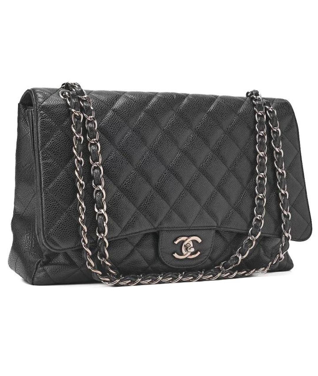 CHANEL Черная кожаная сумка через плечо, фото 3