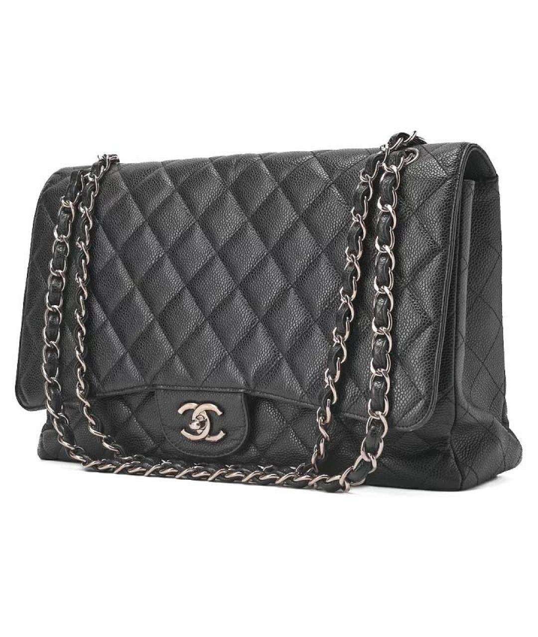 CHANEL Черная кожаная сумка через плечо, фото 2