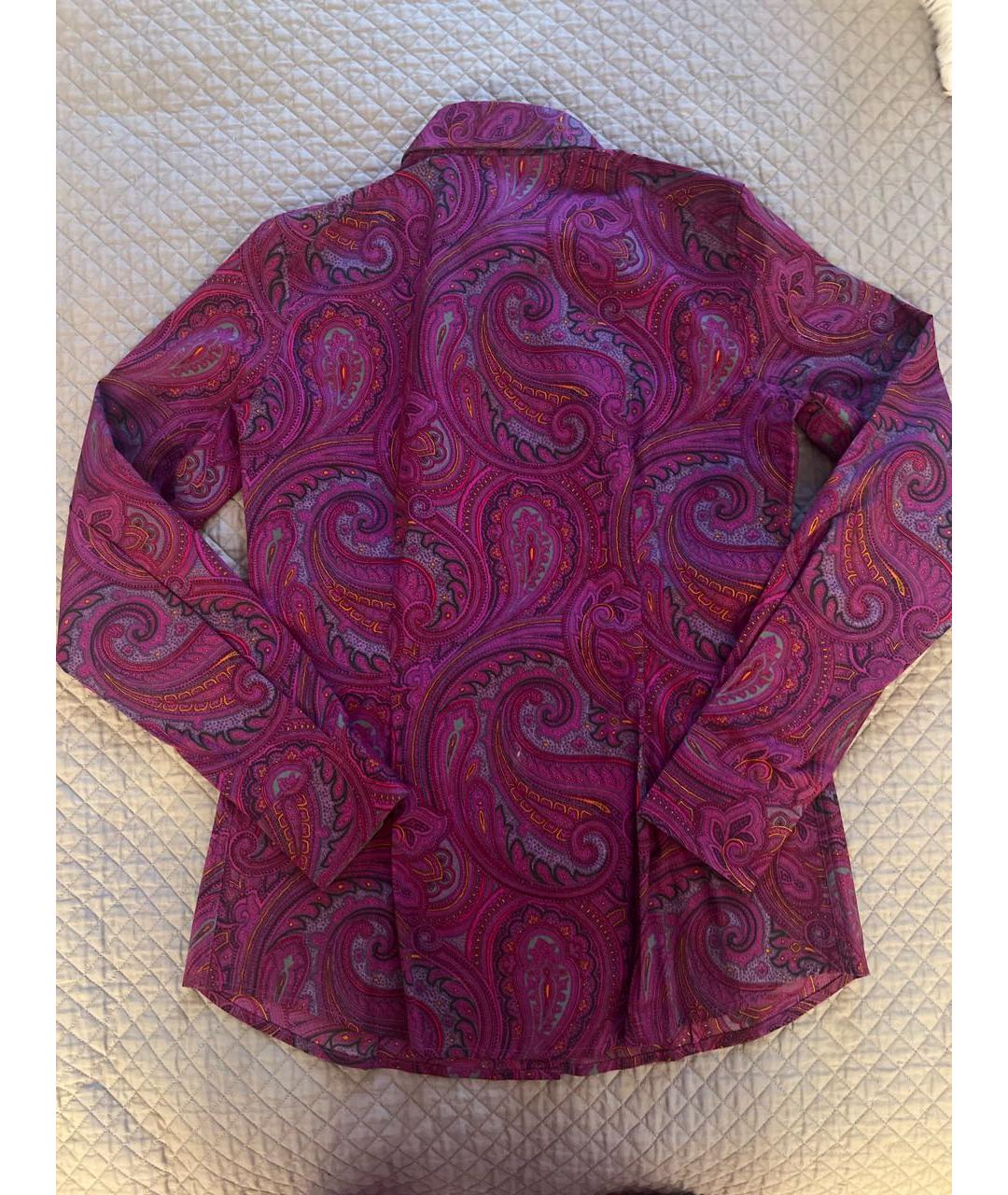 ETRO Фиолетовая хлопко-эластановая рубашка, фото 2