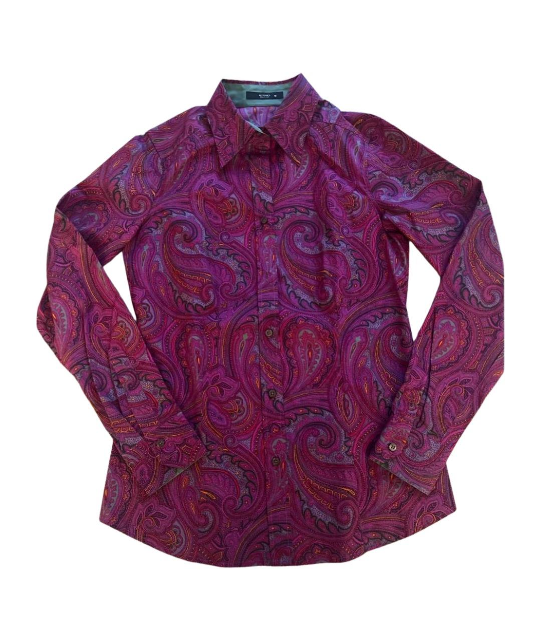 ETRO Фиолетовая хлопко-эластановая рубашка, фото 1