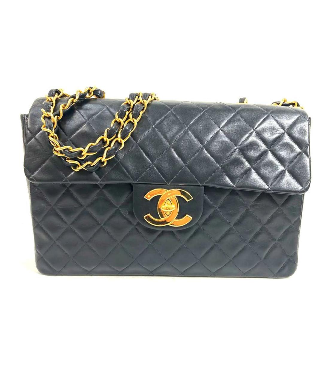 CHANEL Черная кожаная сумка через плечо, фото 1