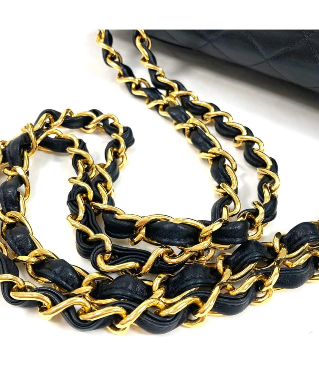 CHANEL Черная кожаная сумка через плечо, фото 4