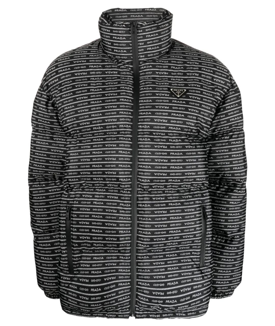 PRADA Черный полиамидовый пуховик, фото 1