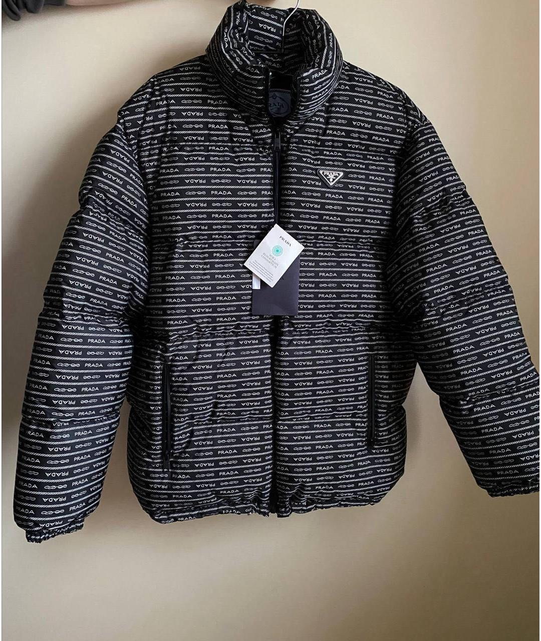 PRADA Черный полиамидовый пуховик, фото 6