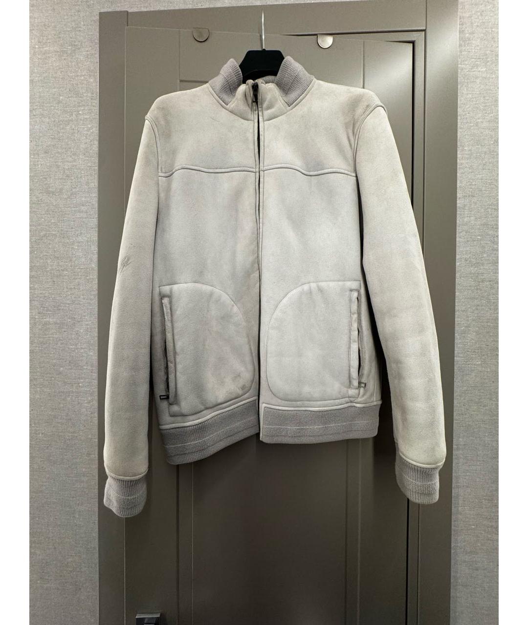 LORO PIANA Серая замшевая дубленка/шуба, фото 5