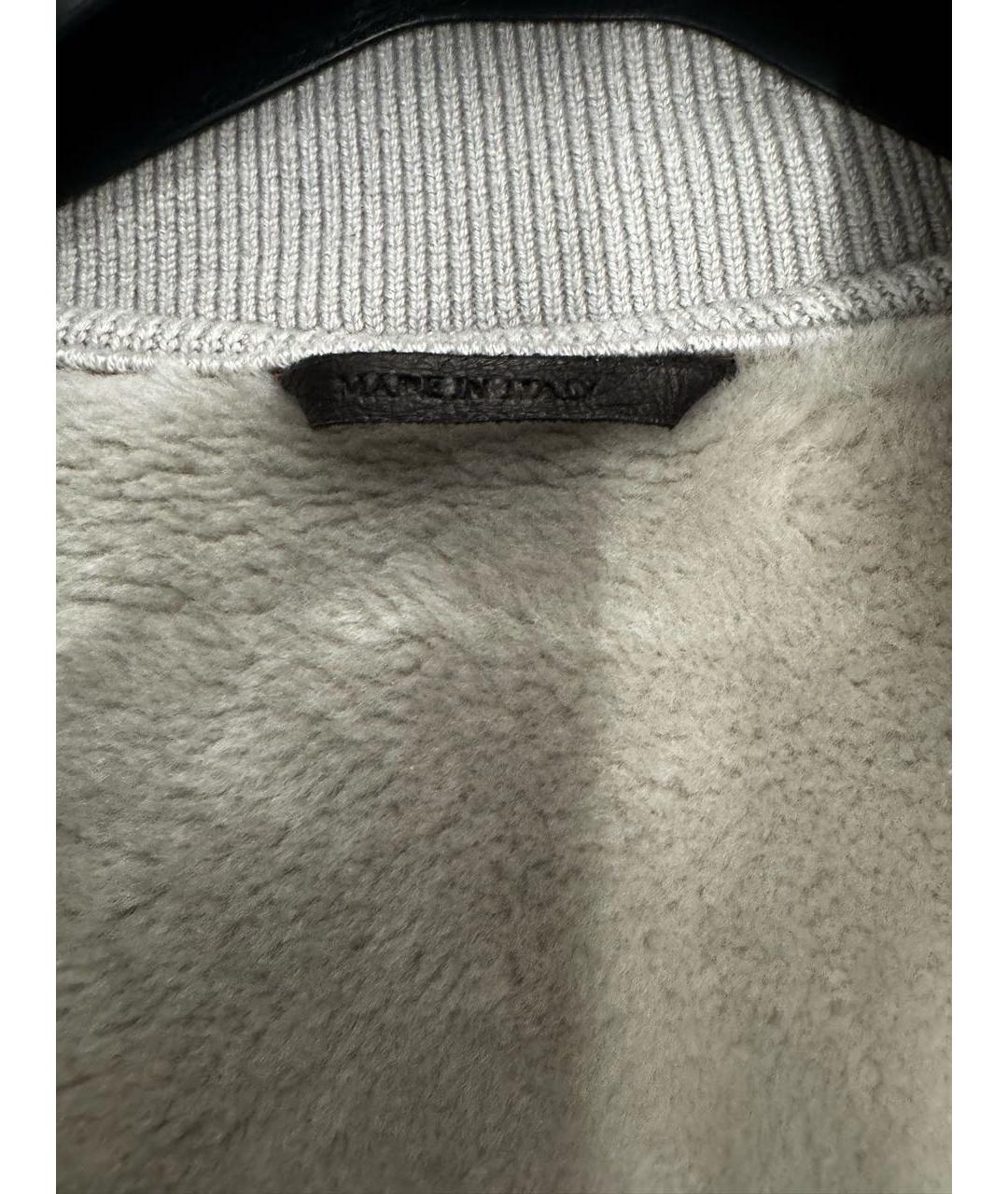 LORO PIANA Серая замшевая дубленка/шуба, фото 3