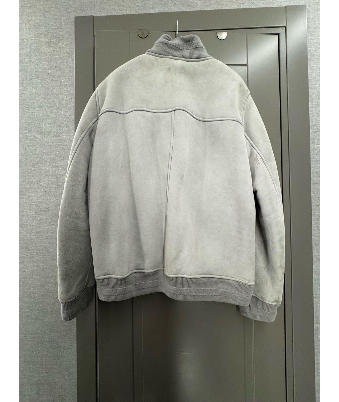 LORO PIANA Серая замшевая дубленка/шуба, фото 2