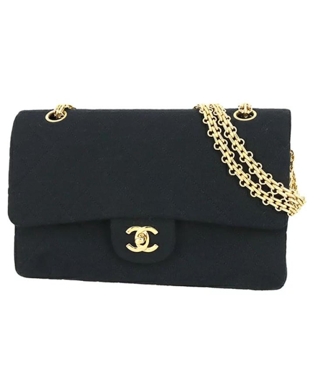 CHANEL Черная тканевая сумка через плечо, фото 1