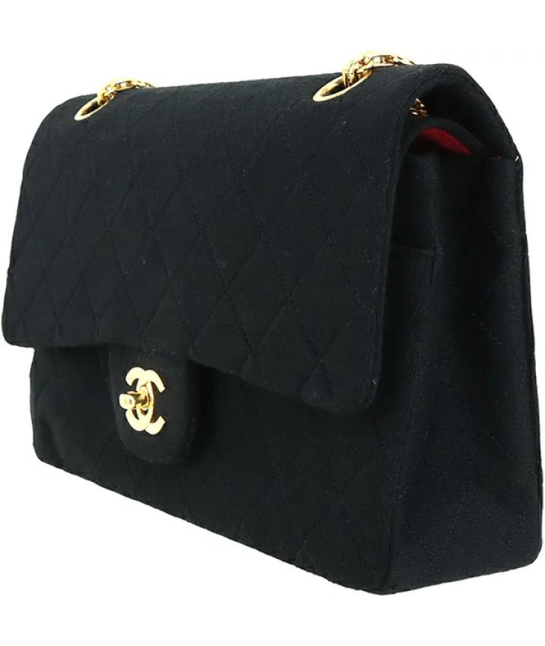 CHANEL Черная тканевая сумка через плечо, фото 3