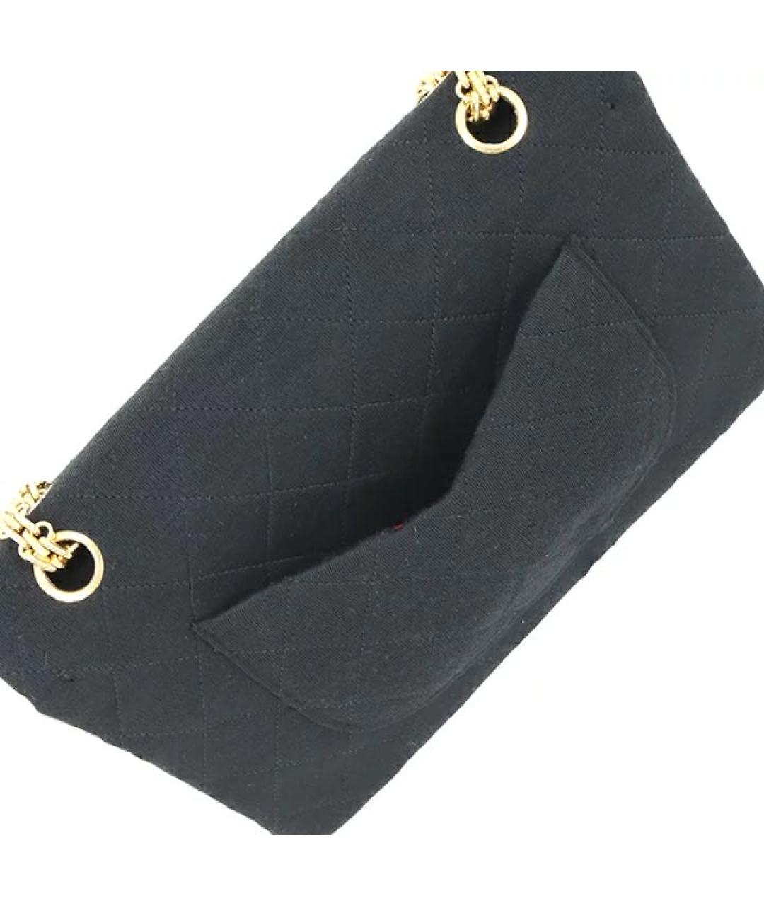 CHANEL Черная тканевая сумка через плечо, фото 7