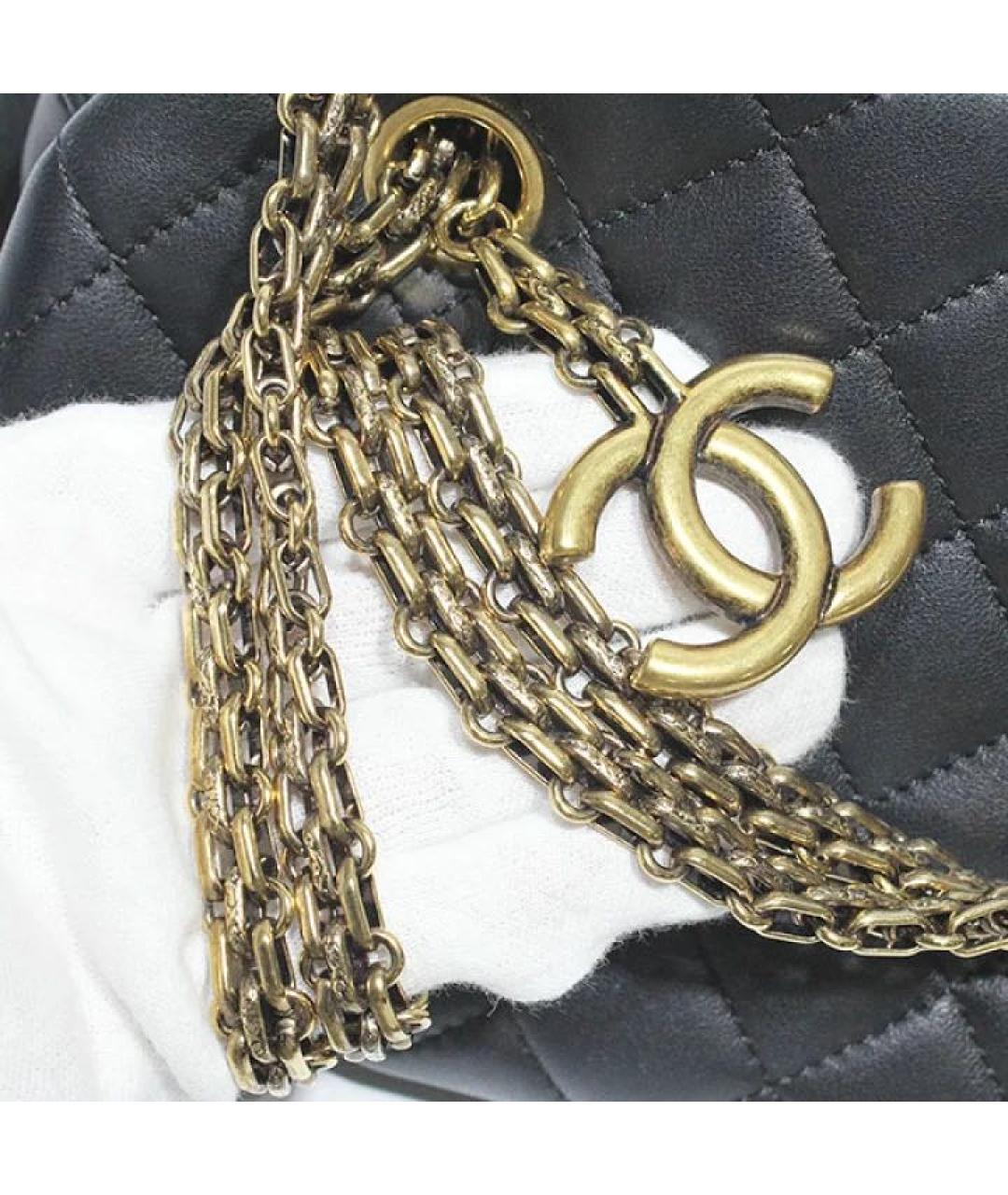 CHANEL Черная кожаная сумка через плечо, фото 5