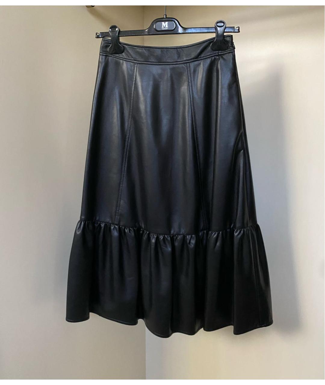 PHILOSOPHY DI LORENZO SERAFINI Черная полиэстеровая юбка миди, фото 5