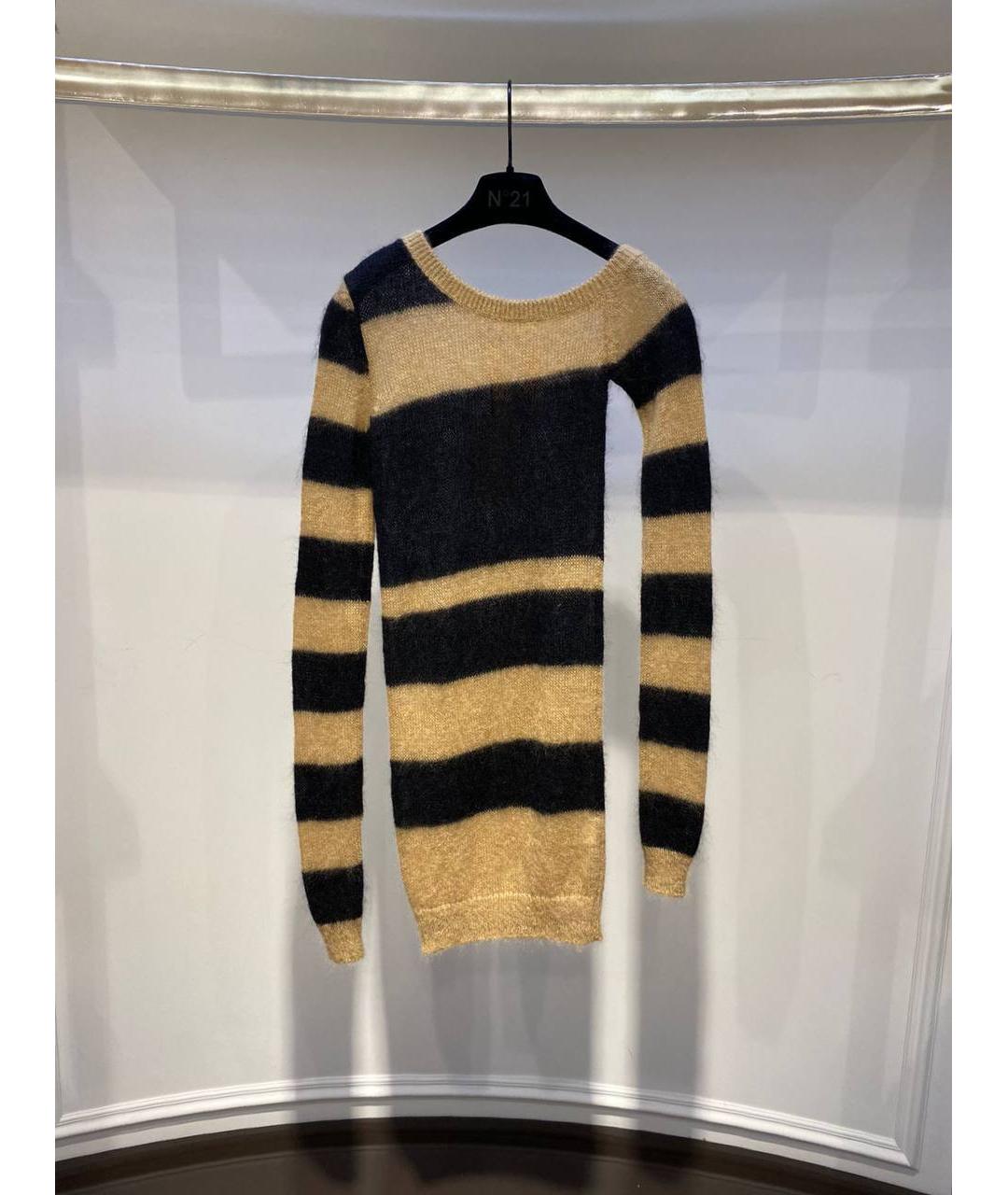 NO. 21 Мульти шерстяное повседневное платье, фото 4